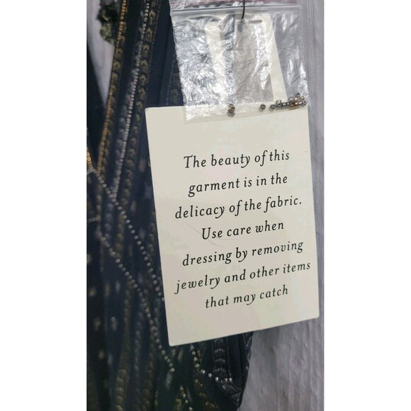 NWT By Anthropologie Size 2 Endora Midi Dress Black Multi Cocktail Party *Flaw - Picture 8 of 16